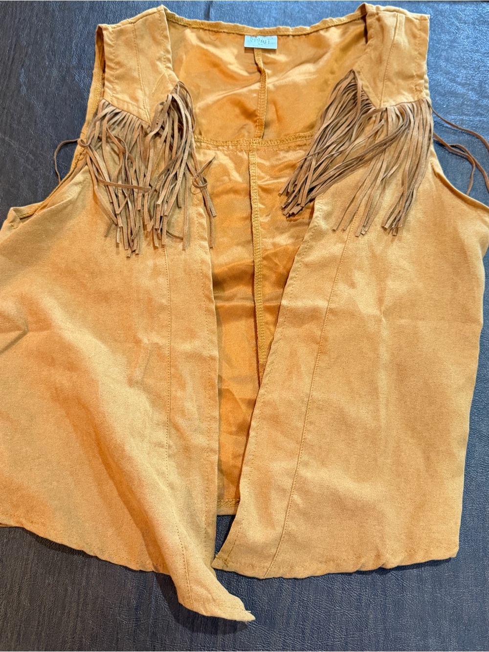 Kids Tan Fringe Vest Costume - Spirit Sz S/M
